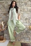 Rustic Nature Linen Blend Barrel Pant Washed Lawn